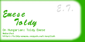 emese toldy business card